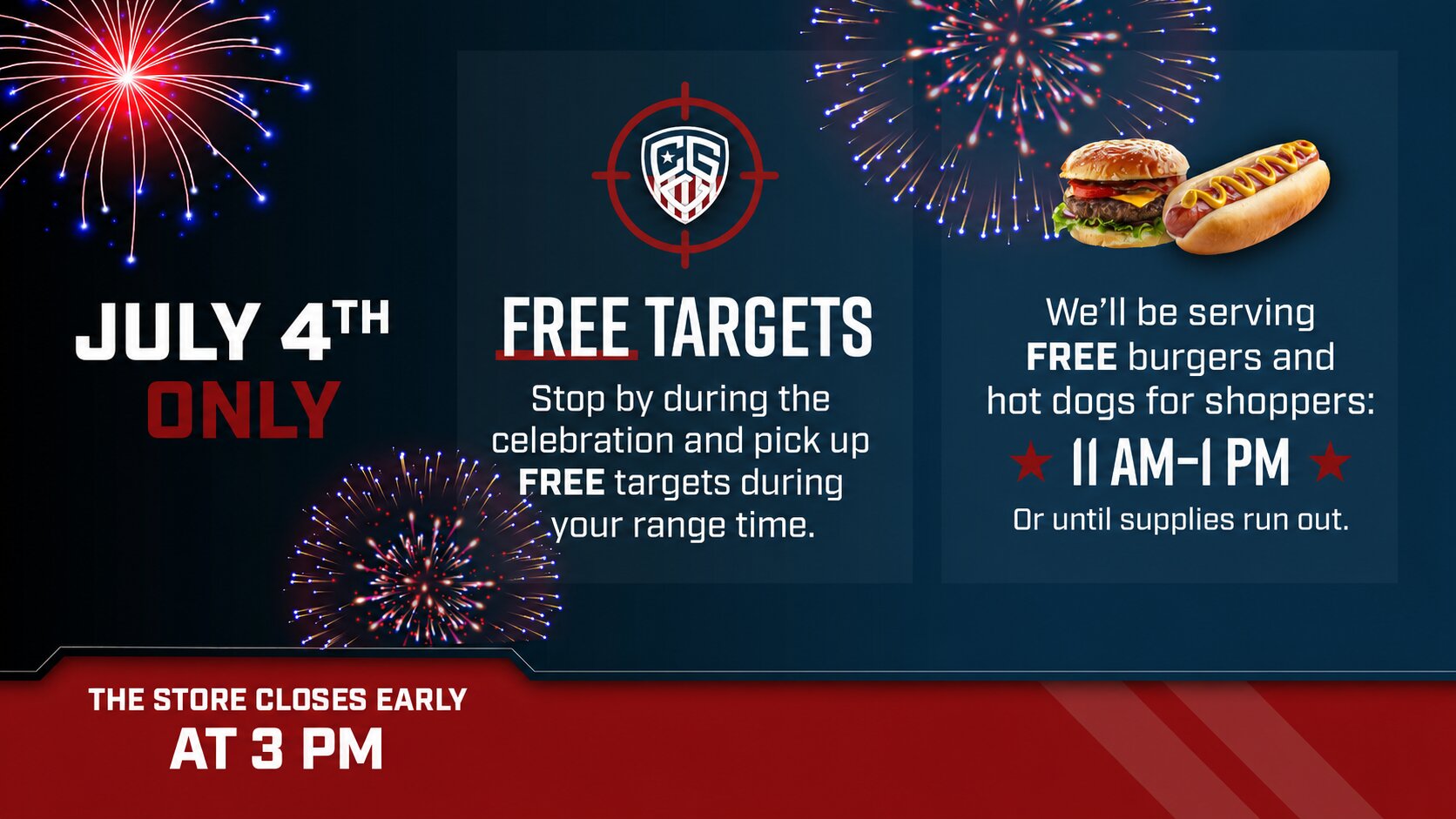 July 4th - Free Targets + Free Food