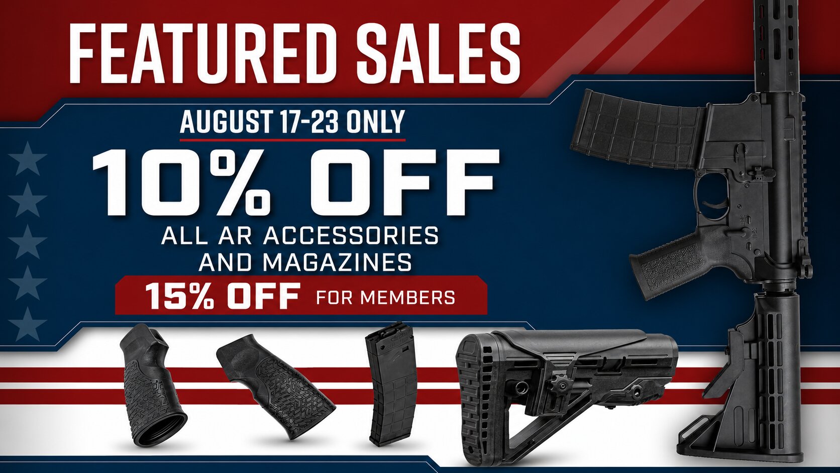 Up to 15% OFF All AR Accessories and Magazines!